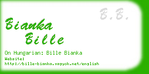 bianka bille business card